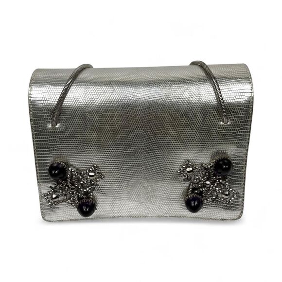 vintage metallic silver‎ cross embellished - Picture 2 of 3